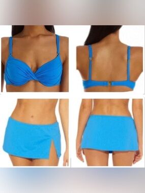 Bleu Rod Beattie Solid Twist D Cup Bikini Swim Top